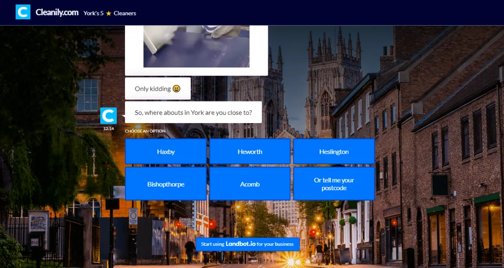 conversation landing page